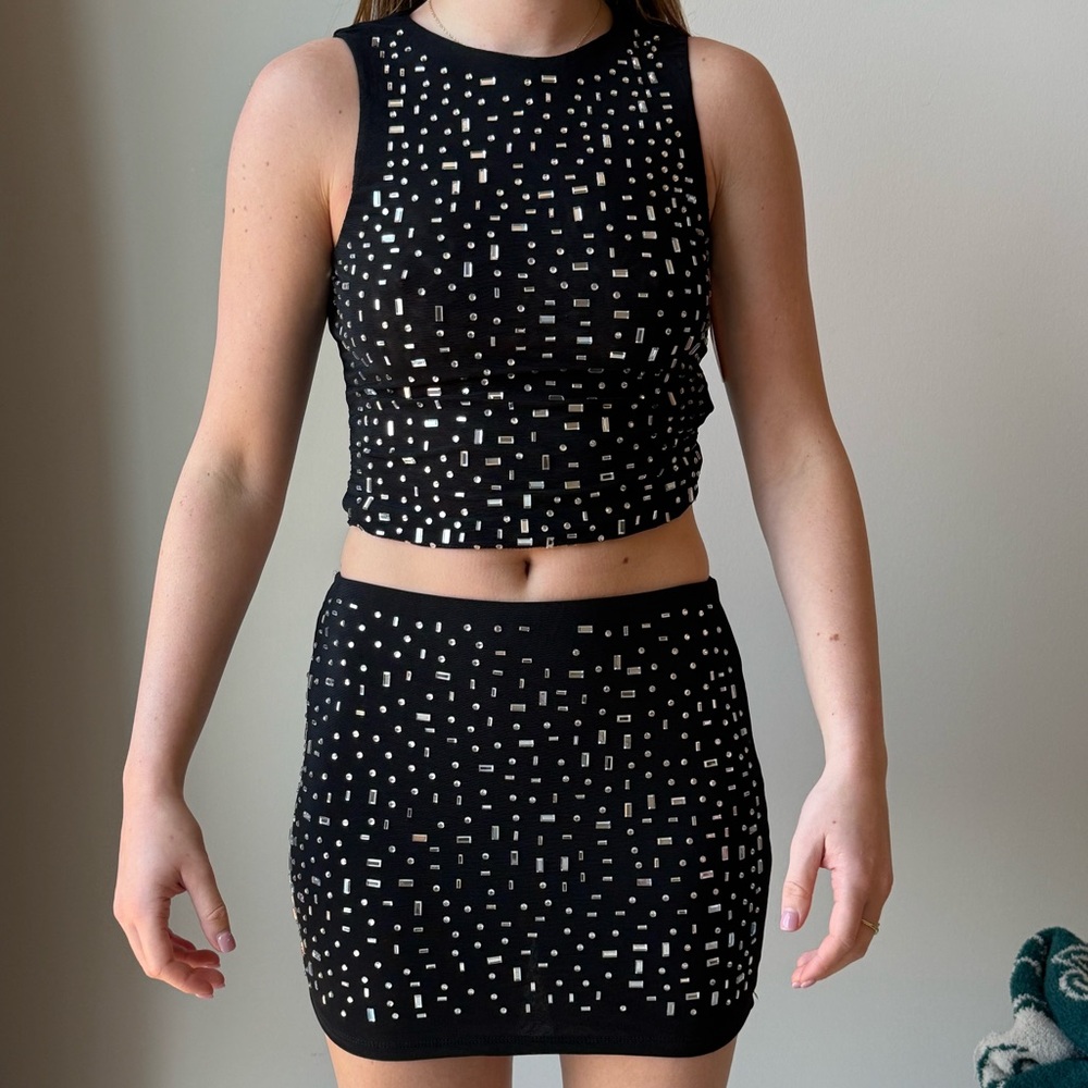 Black and Silver two piece set